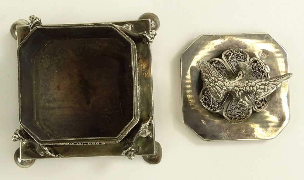 Antique Russian Judaica Silver Box/Jewish Balsamide.