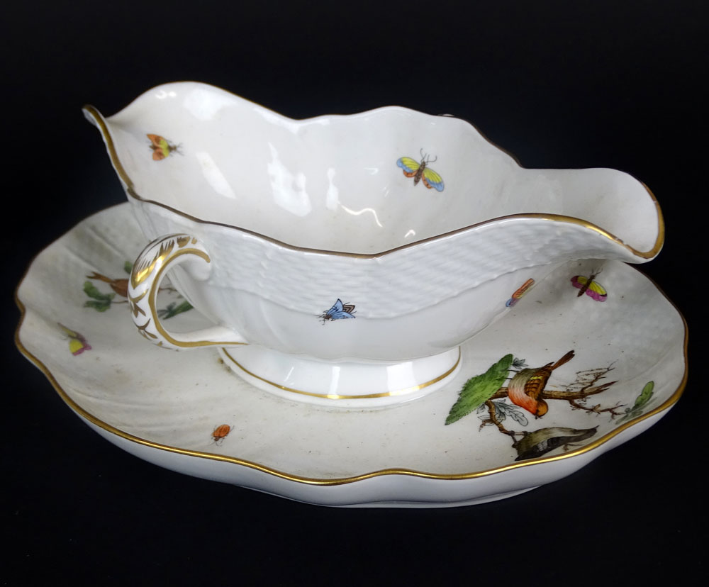 Two (2) Herend Rothschild Porcelain Serving Pieces.