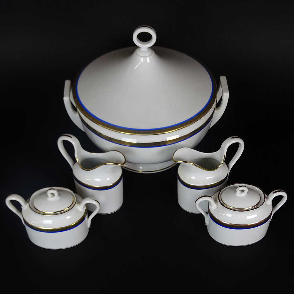 Five (5) Pieces Richard Ginori "Danube" Porcelain Serving Pieces. 