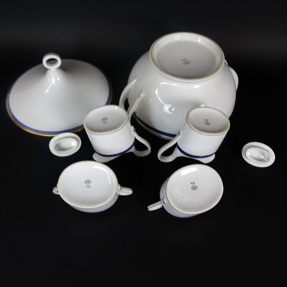 Five (5) Pieces Richard Ginori "Danube" Porcelain Serving Pieces. 