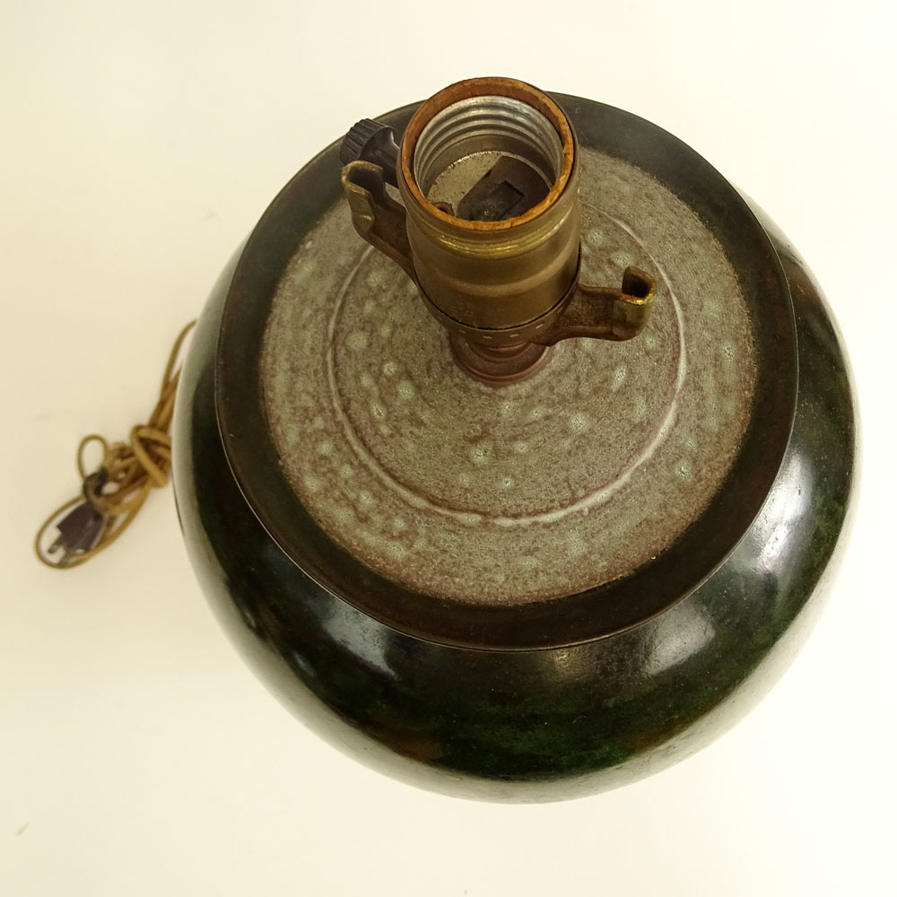 Very Large Vintage Japanese Mixed Metal Vase, now as a lamp. 