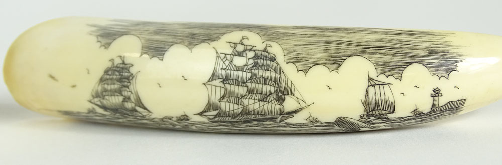 Collection of Three (3) Scrimshaw Ivories.