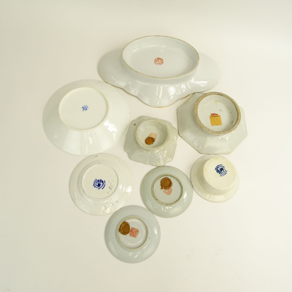 Lot of Eight (8) Pieces Chinese Export and English Porcelain Tabletop Items.