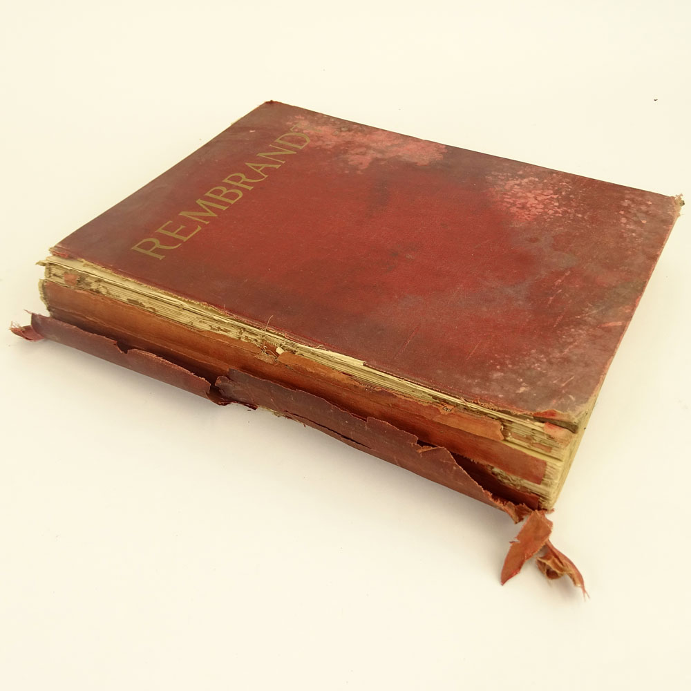 Early 20th Century Hardcover book "Rembrandt Harmensz Van Rijn, A Memorial Of His Tercentenary MDCVI - MCMVI, With 70 Plates" 