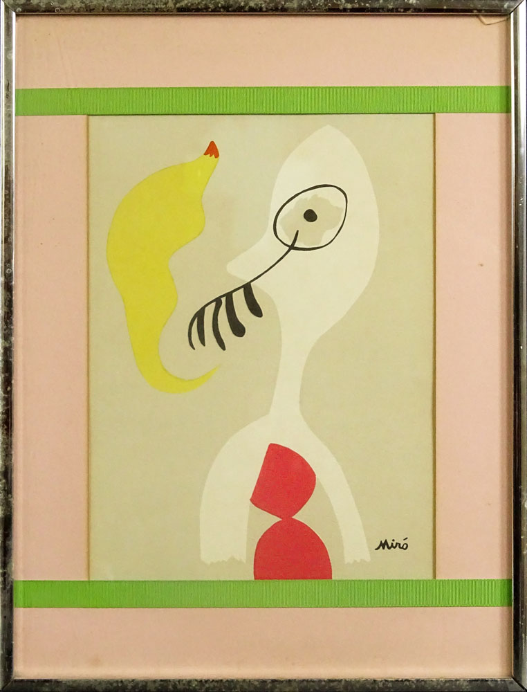 Vintage after Joan Miro Print.