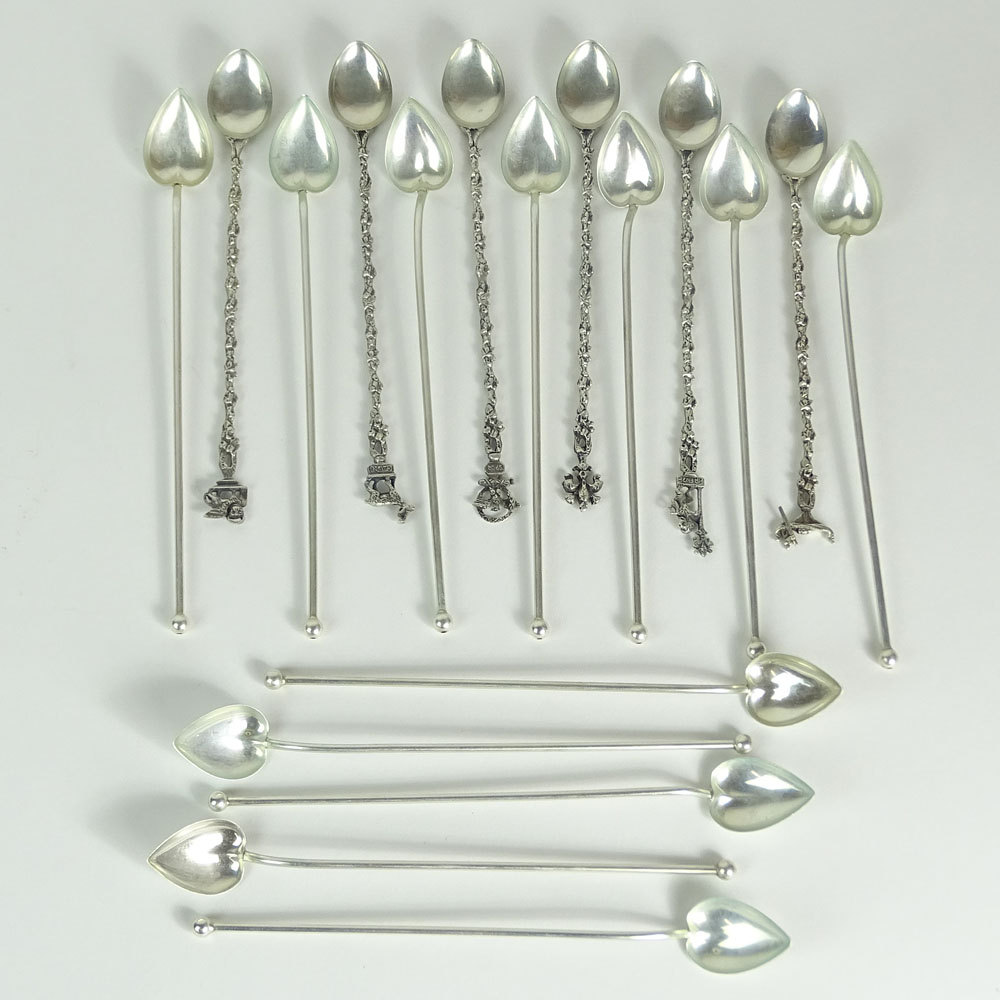Collection of Eighteen (18) Vintage Silver Ice Teaspoons.