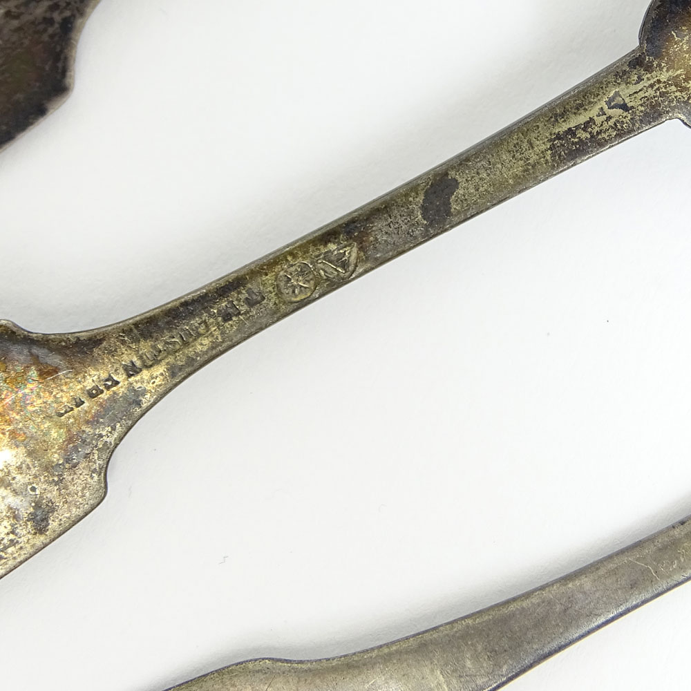 Collection of Five (5) American Antique Coin Silver Spoons