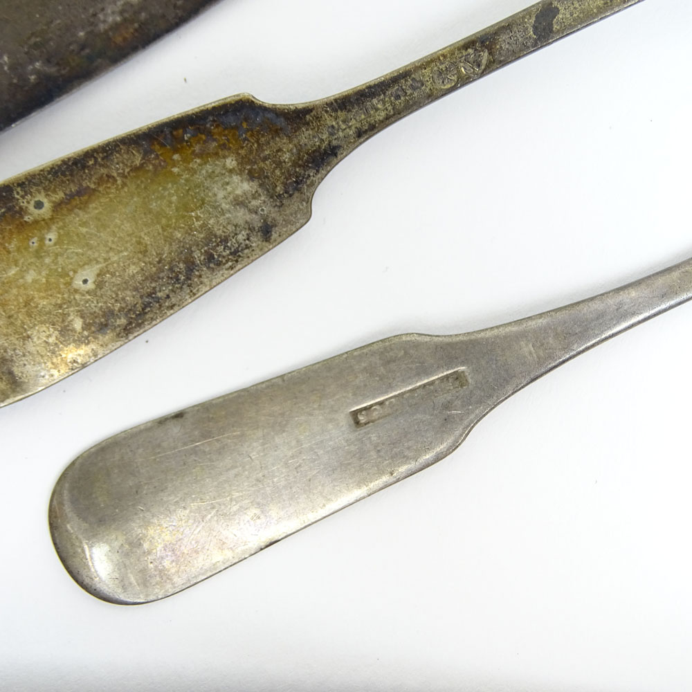 Collection of Five (5) American Antique Coin Silver Spoons