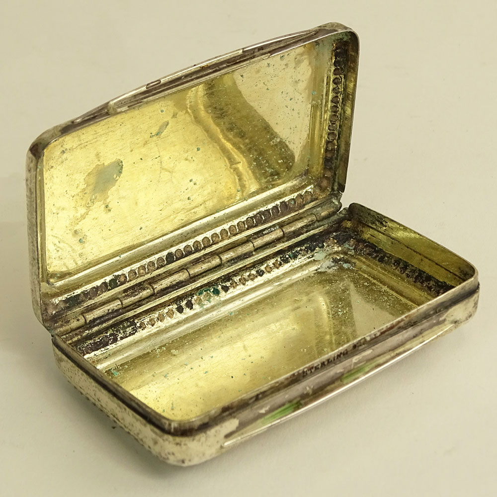 Antique Sterling Silver Snuff Box.