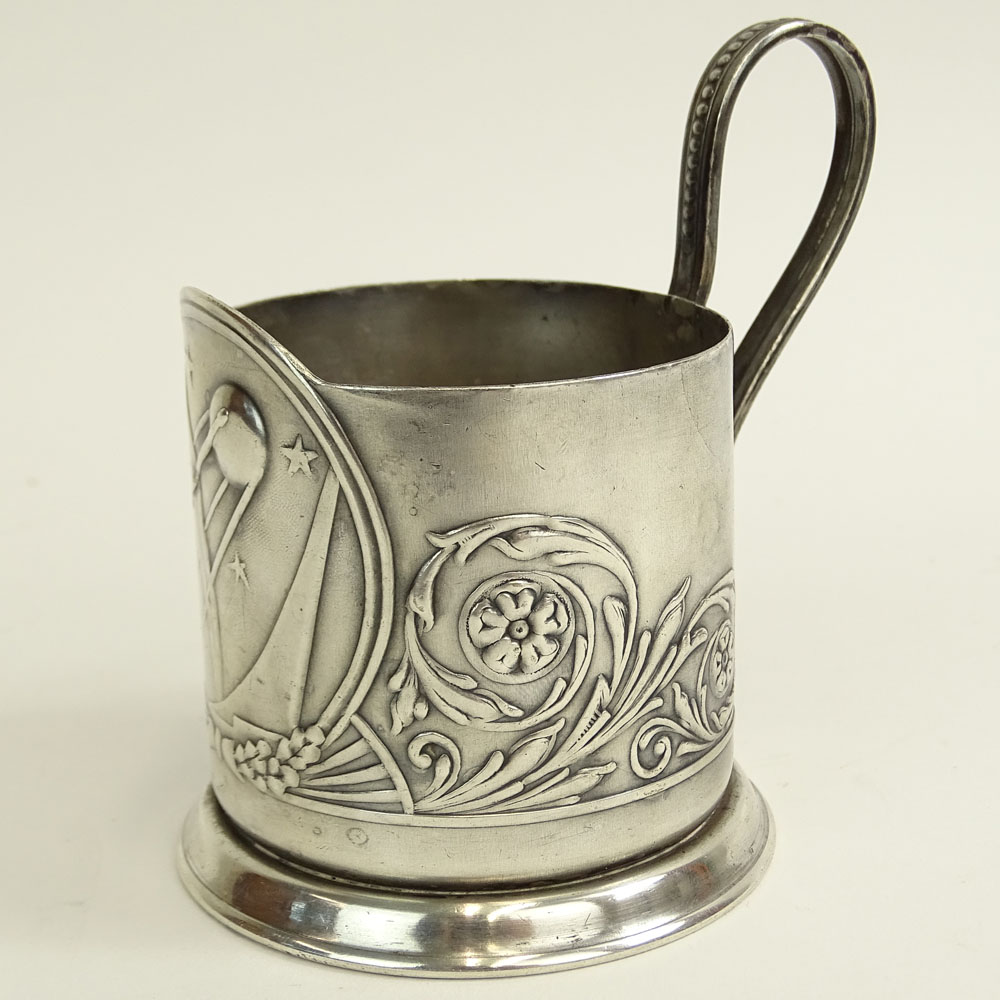 Soviet 1960's Jumet Melchior Space Era Silver Plated Cup Holder.