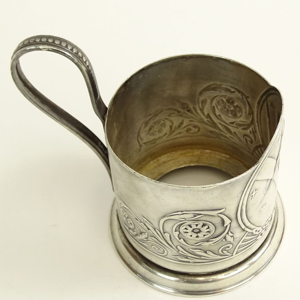 Soviet 1960's Jumet Melchior Space Era Silver Plated Cup Holder.