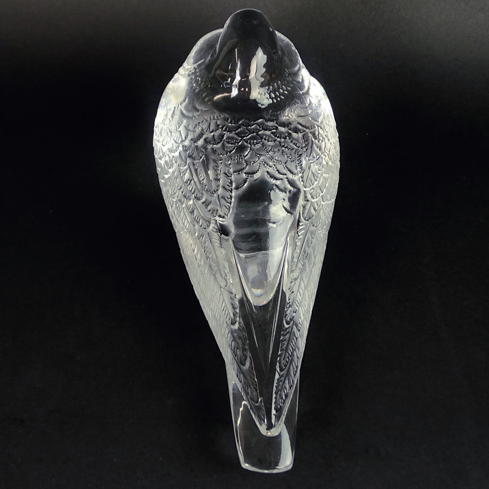 Lalique "Pigeon Bruges" Crystal Figure. 