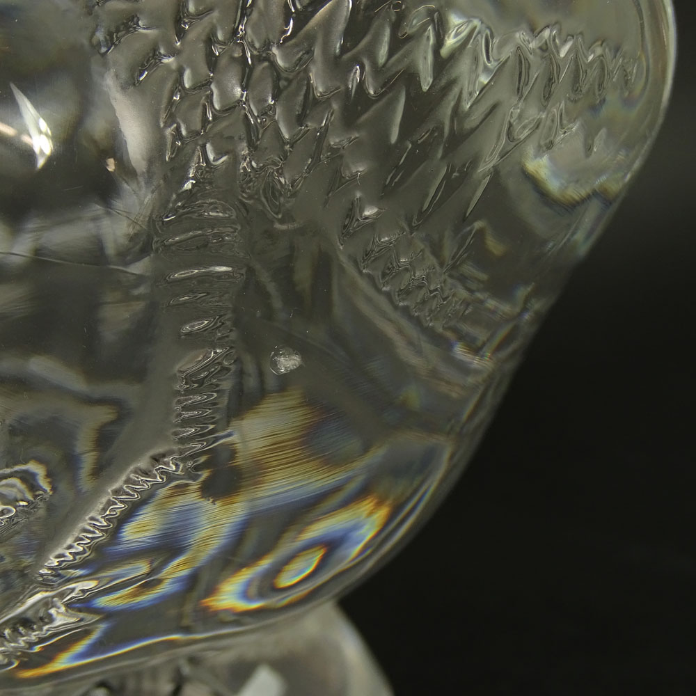 Lalique "Pigeon Bruges" Crystal Figure. 