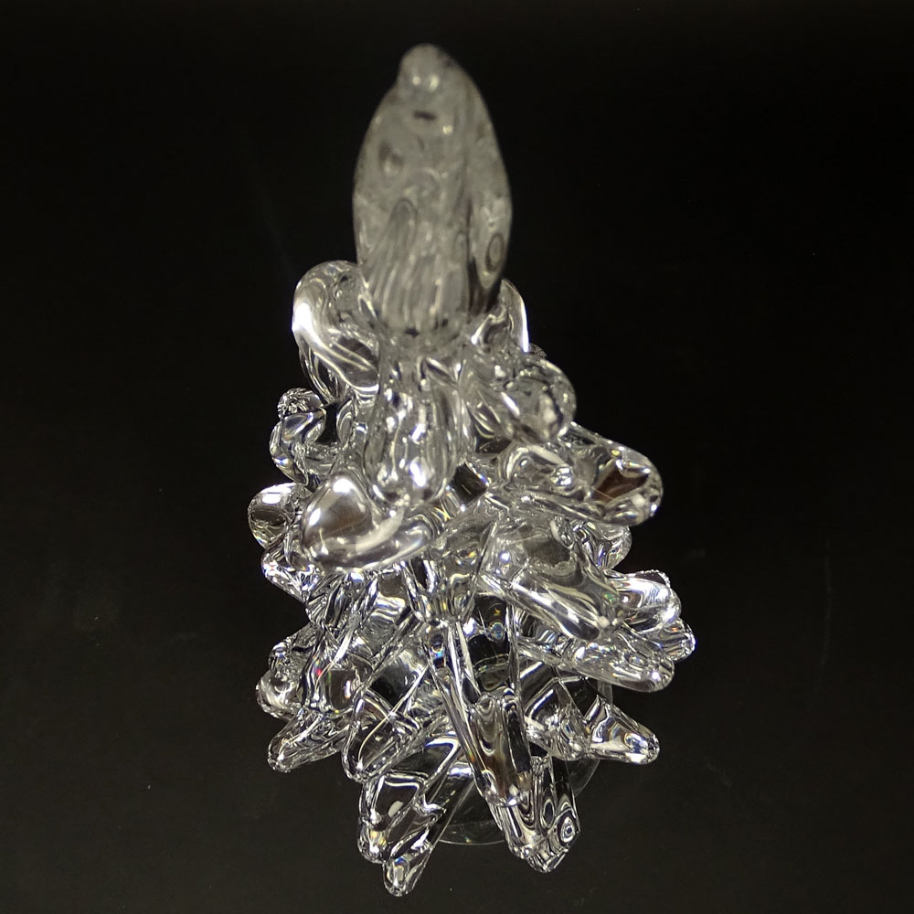 Large Daum Crystal Christmas Tree Sculpture.