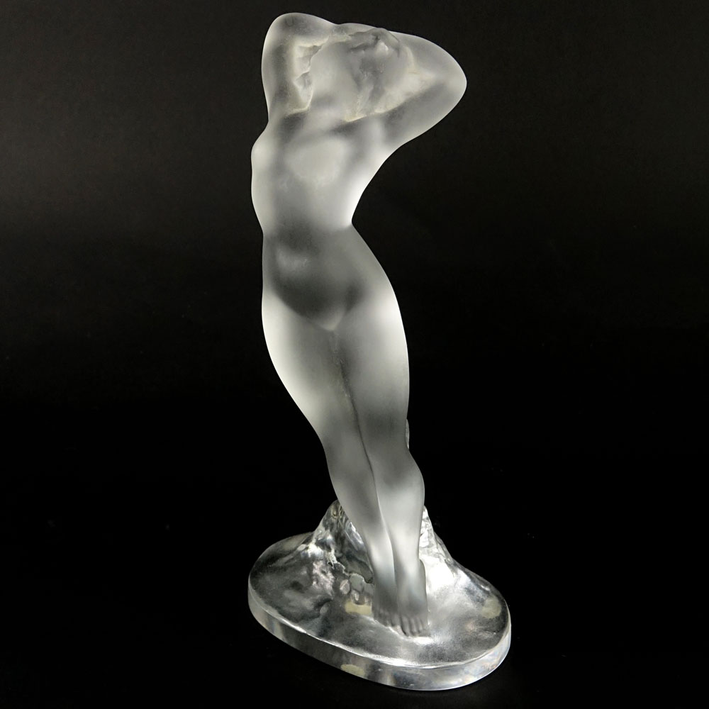 Lalique Crystal Female Nude Figurine.