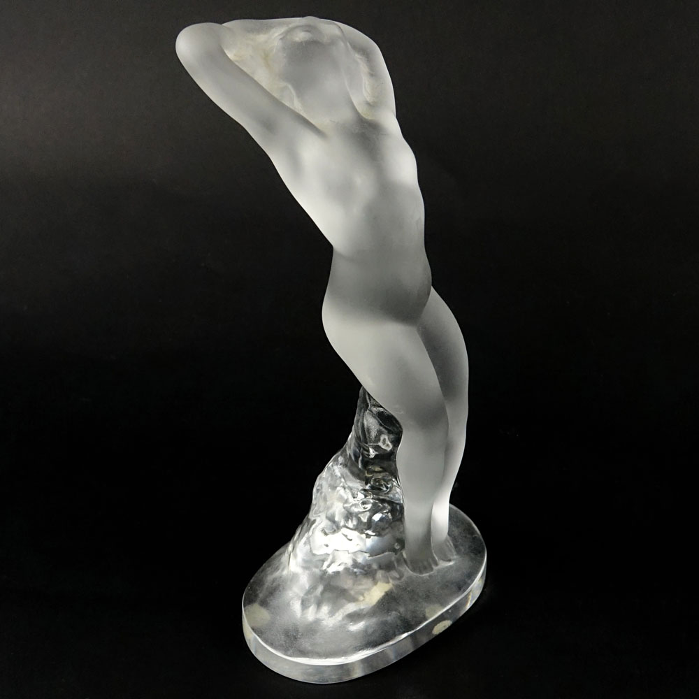 Lalique Crystal Female Nude Figurine.