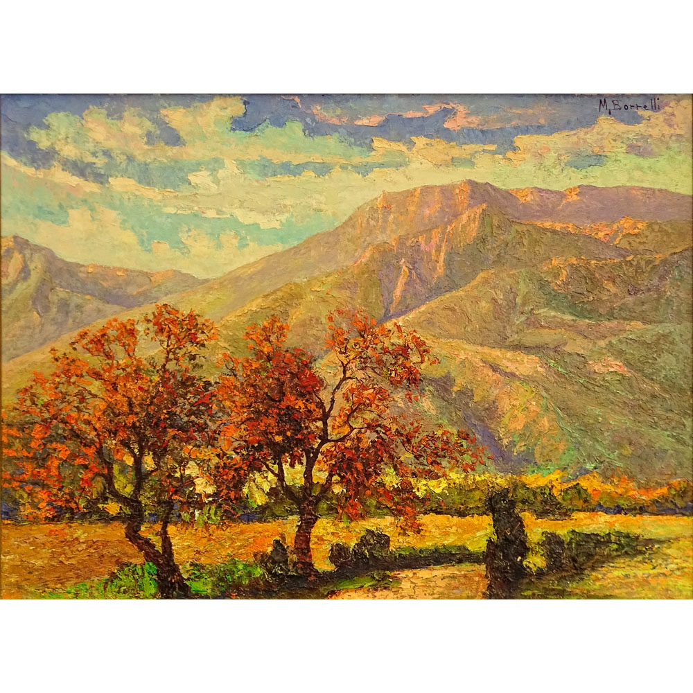 Mario Borrelli, Italian-Venezuelan (20th cent.) Oil on Canvas, Venezuelan Mountain Landscape.