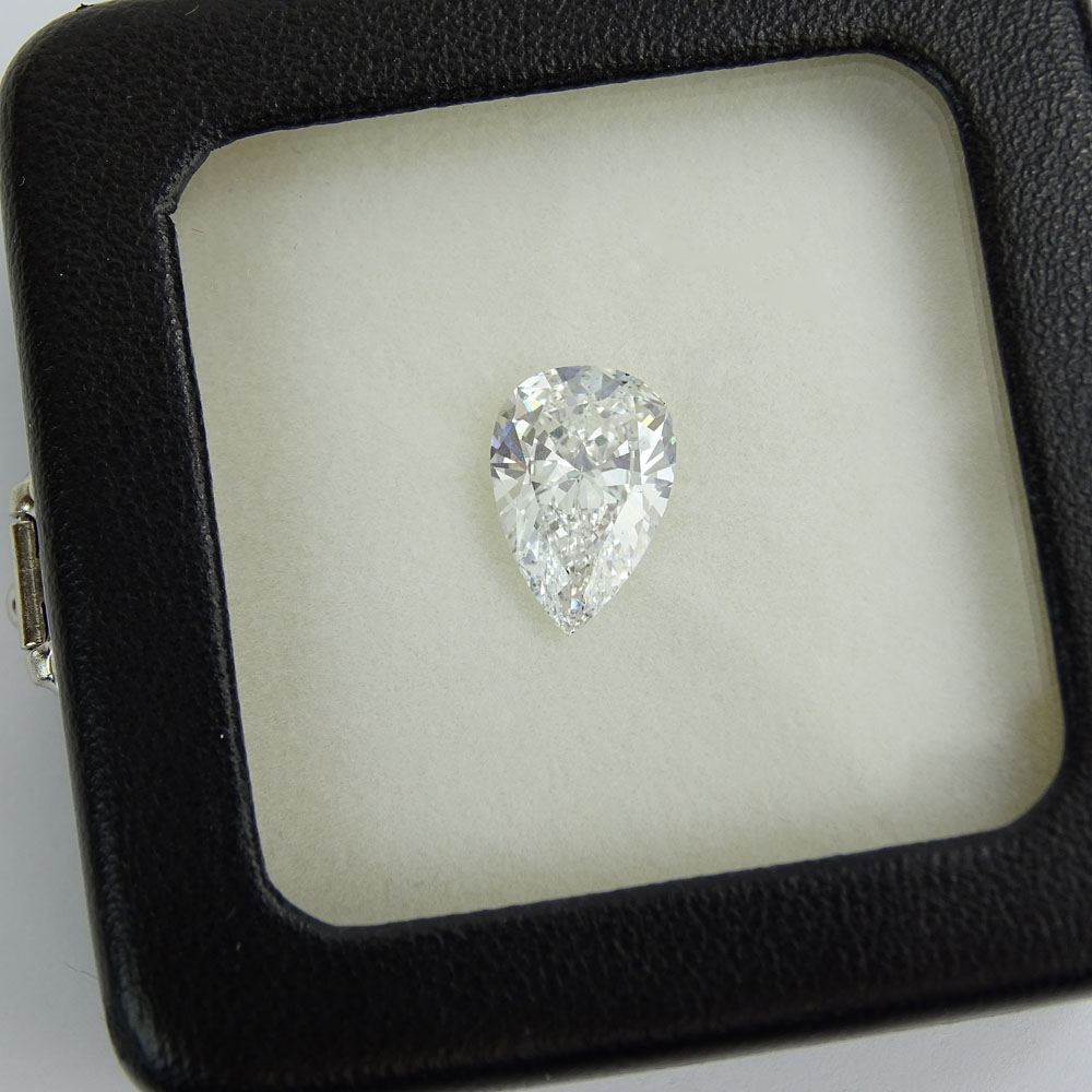 Important GIA Certified 4.04 Carat Pear Brilliant Diamond.