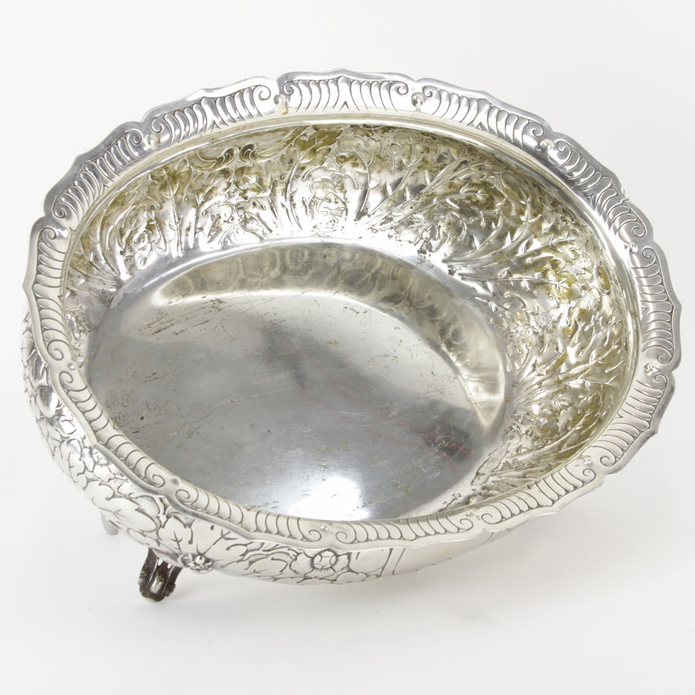 Antique German Gebbruder  Friedlander 800 Silver Center Piece Bowl.