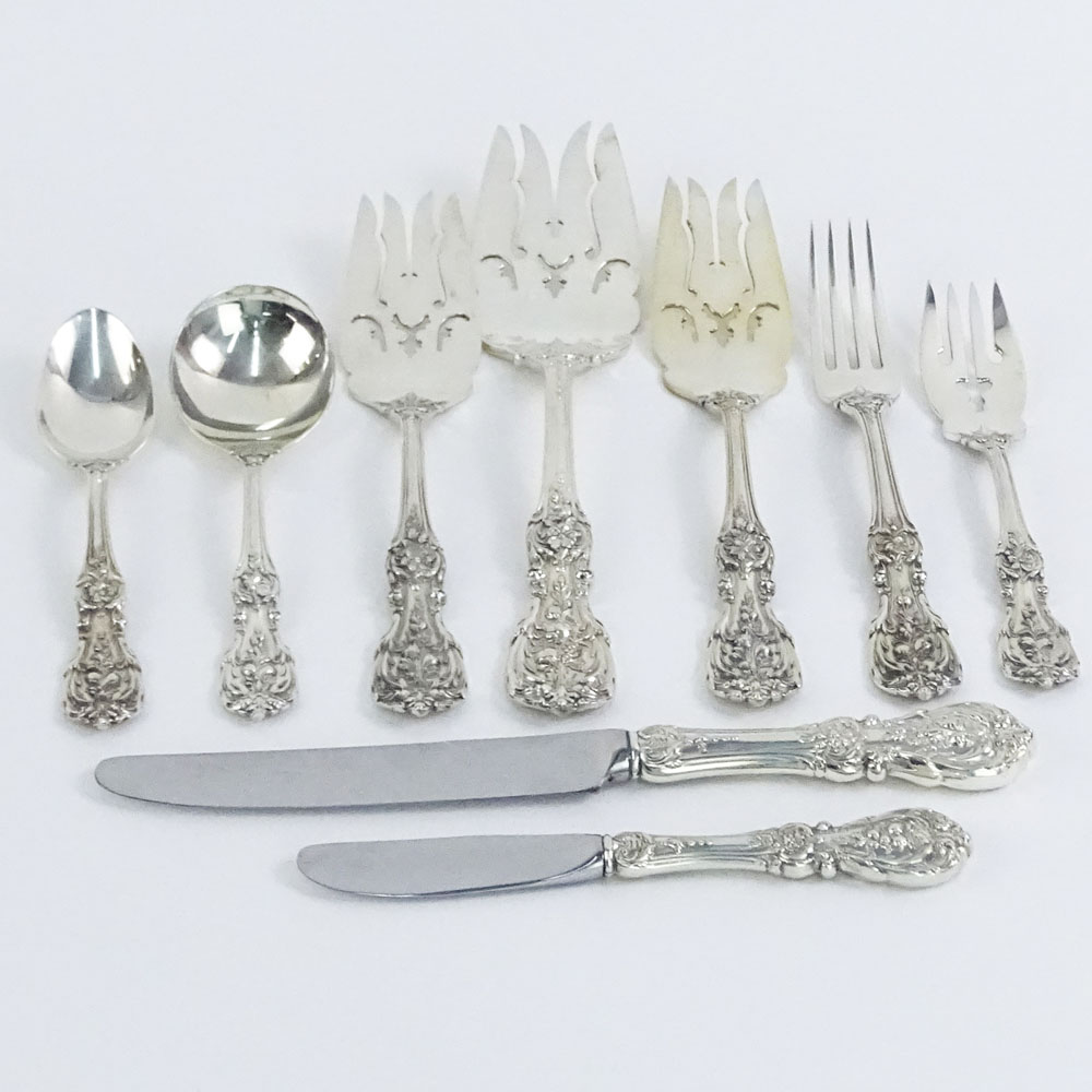 Fifty (50) Piece Reed & Barton Francis I Sterling Silver Partial Flatware Set.