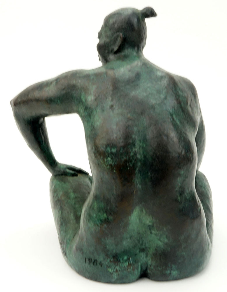 Armando Amaya, Mexican (1935) Bronze sculpture "Seated Woman" Signed Amaya 1984. Good condition. Measures 9-3/4" H. Shipping $85.00 (estimate $1500-$2500)