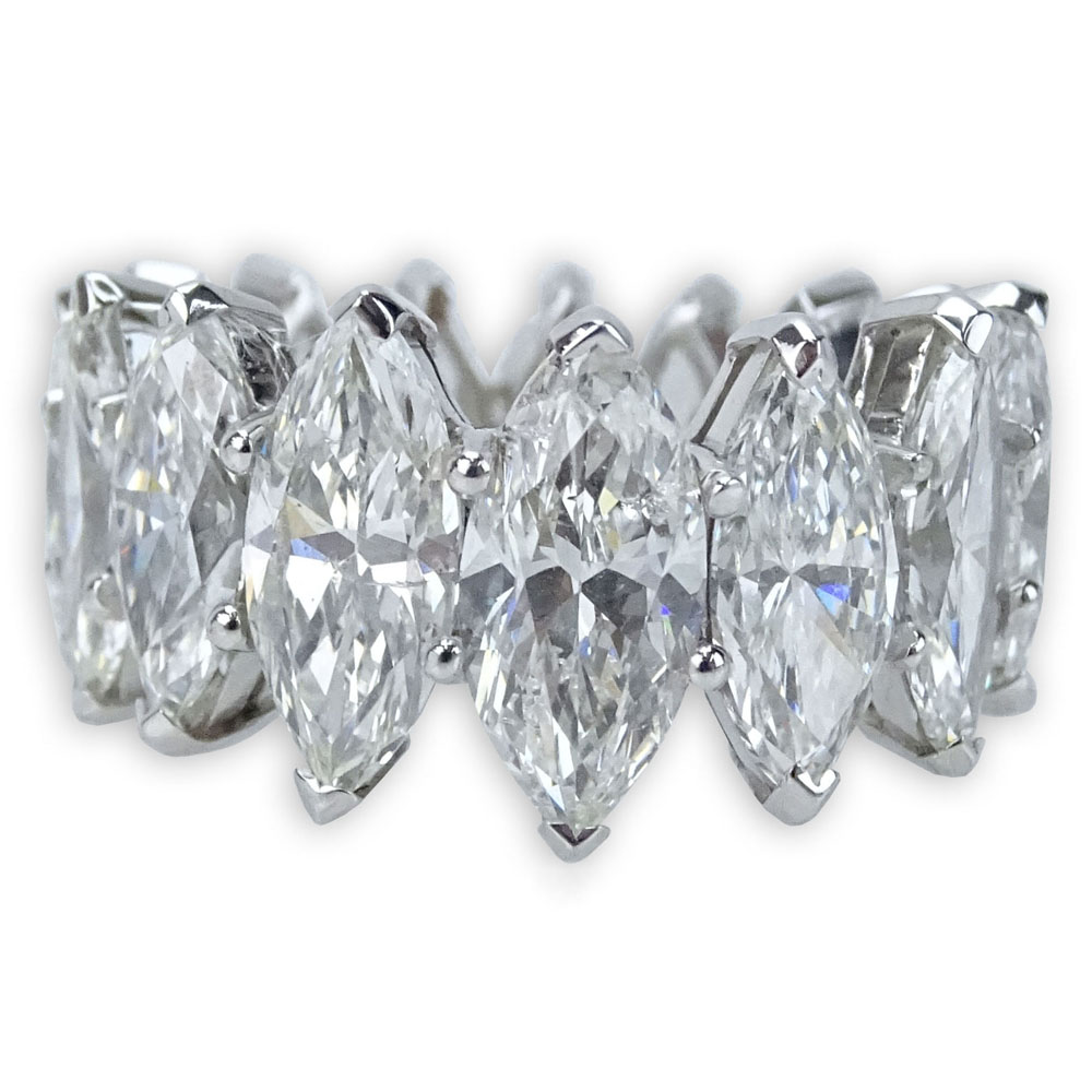 Approx. 15.0 Carat Marquise Cut Diamond and Platinum Eternity Band