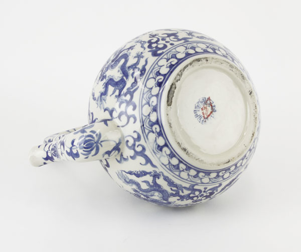 Antique Taiwan, Matsu Blue and White Porcelain Teapot