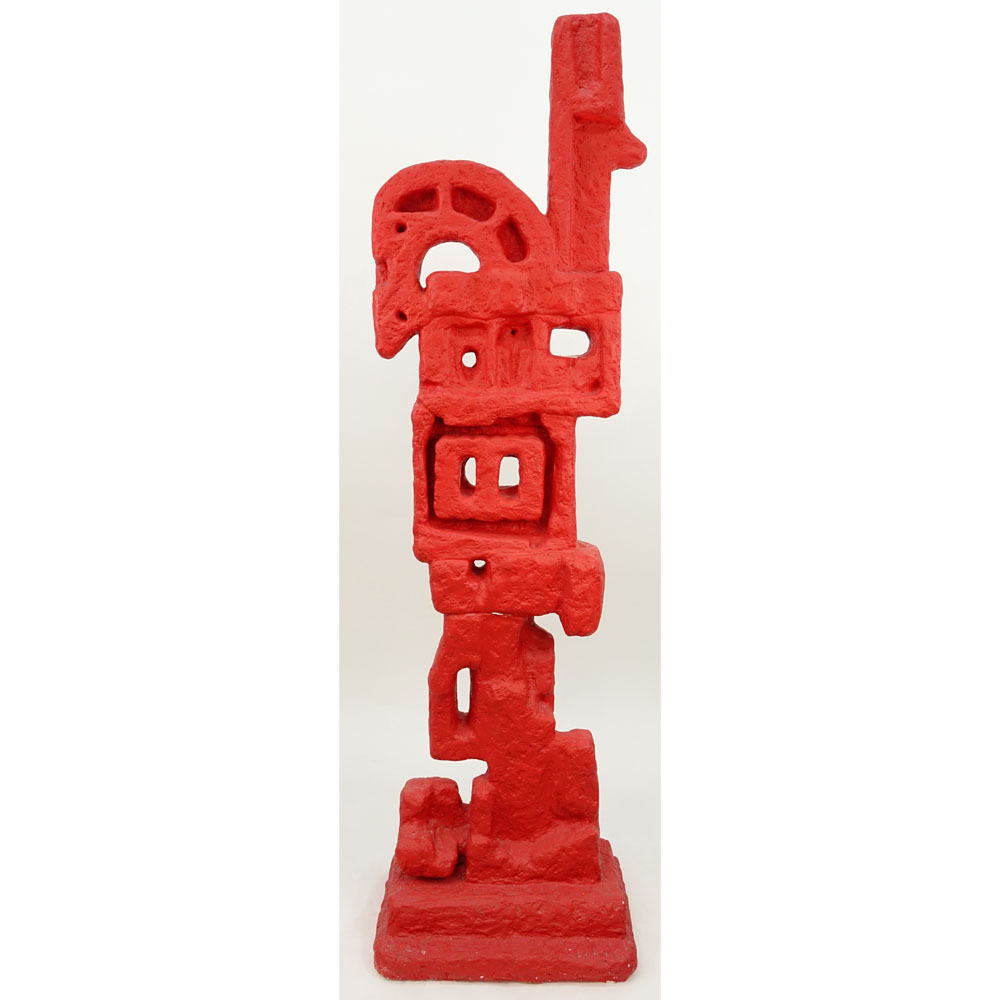 Modern 20th Century Molded Fiberglass Sculpture "Abstract Totem". Rotates