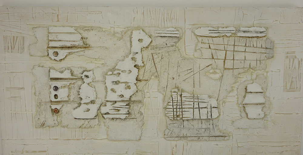 Joan Brams, American/Canadian (b. 1928) Acrylic with aggregates on panel
