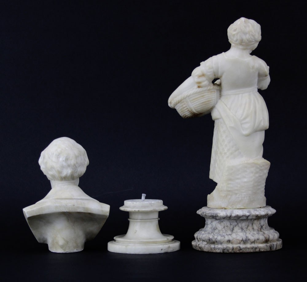 Two Vintage Alabaster Figures.