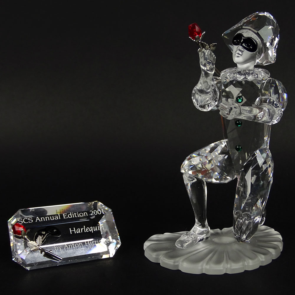 Swarovski Crystal Harlequin "Masquerade" Clown and crystal plaque