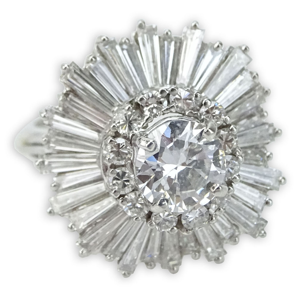 Lady's Vintage Diamond and Platinum Ballerina Ring