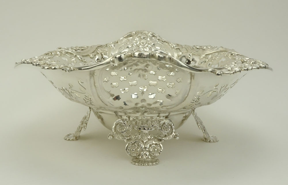 Tiffany & Co. Sterling Silver Reticulated Centerpiece Bowl.