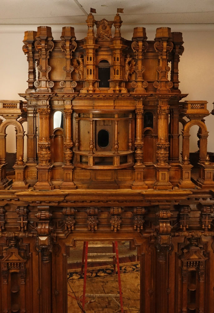 Extraordinary Russian 19th Century Palace Size  Renaissance style Carved Oak Armoire/Wardrobe