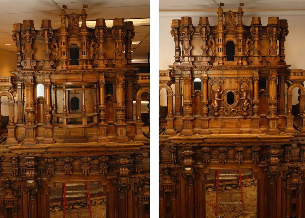 Extraordinary Russian 19th Century Palace Size  Renaissance style Carved Oak Armoire/Wardrobe