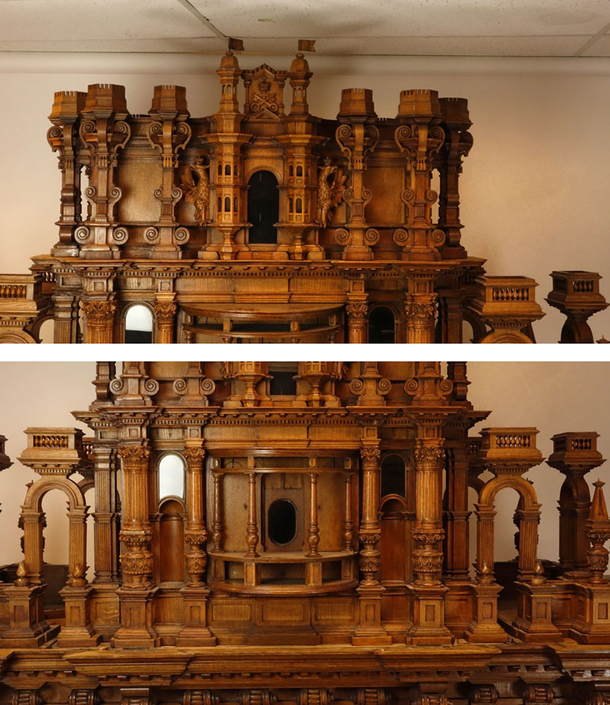 Extraordinary Russian 19th Century Palace Size  Renaissance style Carved Oak Armoire/Wardrobe