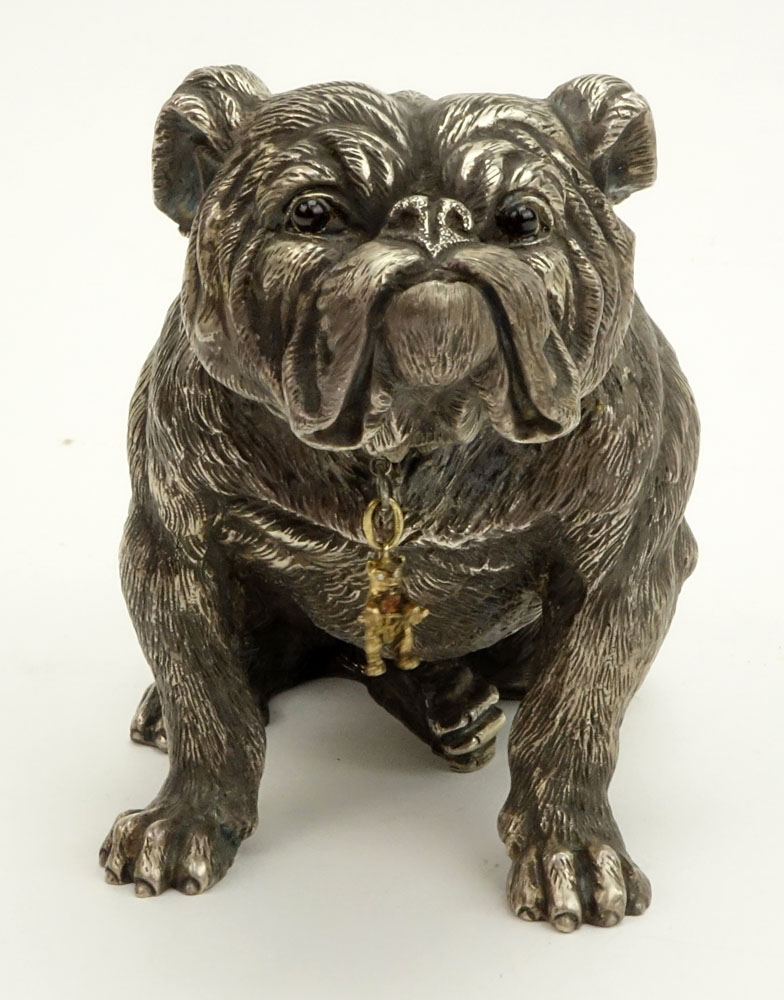 20th Century Russian 88 Silver Figural Bulldog