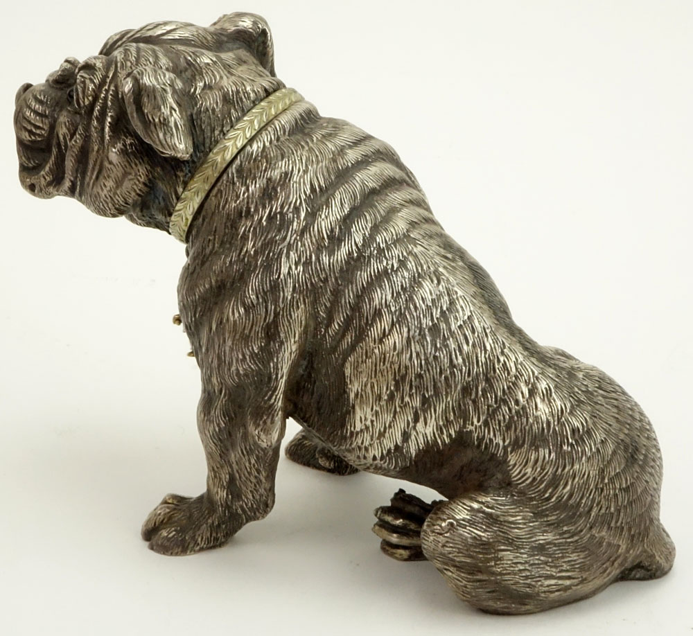 20th Century Russian 88 Silver Figural Bulldog