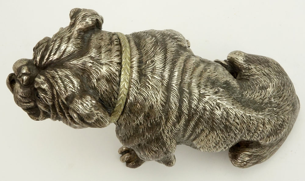 20th Century Russian 88 Silver Figural Bulldog