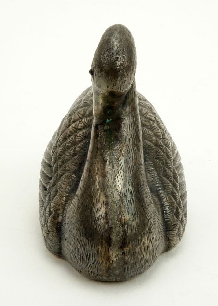 20th Century Russian Moscow 84 Silver Figural Swan.