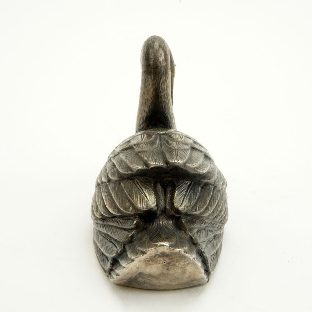 20th Century Russian Moscow 84 Silver Figural Swan.