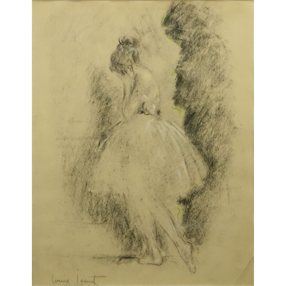 Louis Icart, French (1880-1950) Print heighted with gouache "Ballerina" 