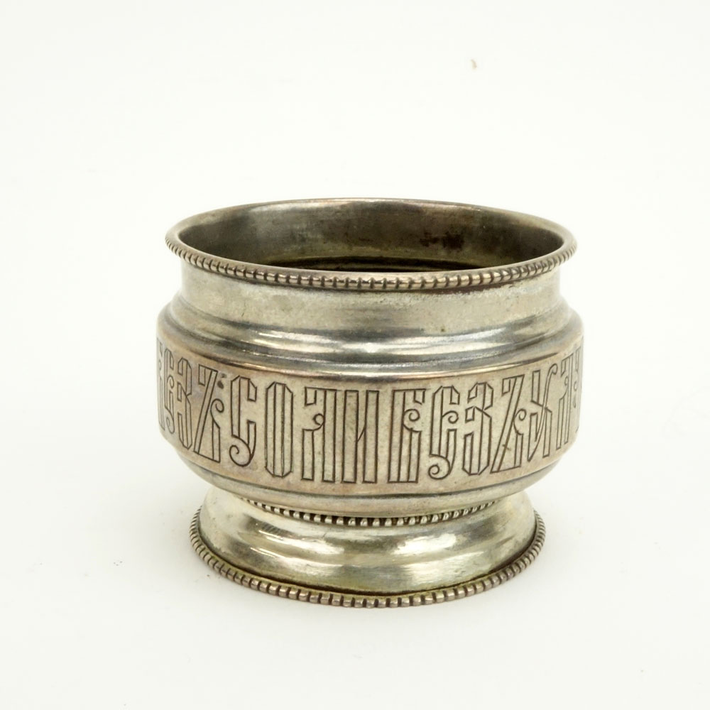 Antique Russian 84 Silver Salt