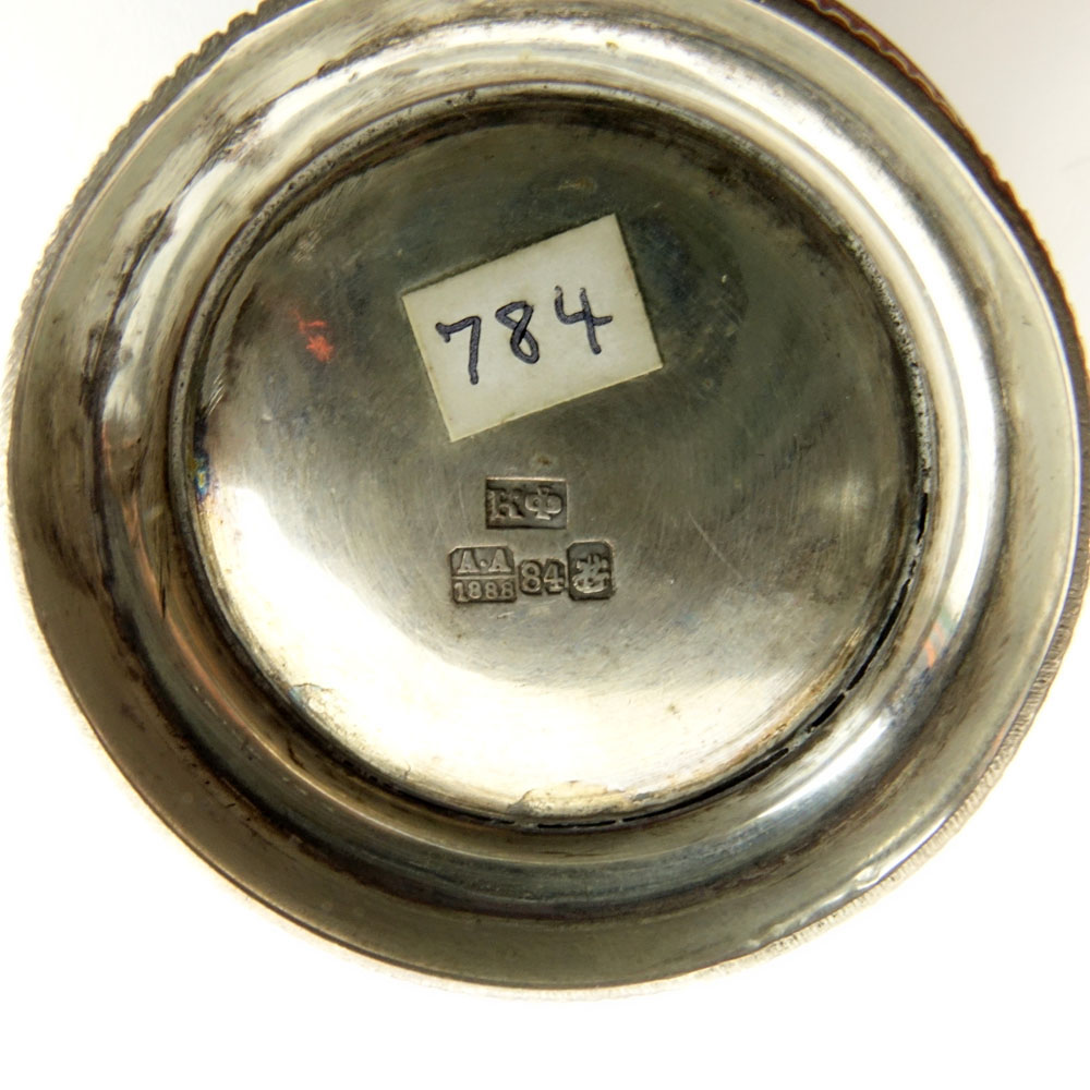 Antique Russian 84 Silver Salt