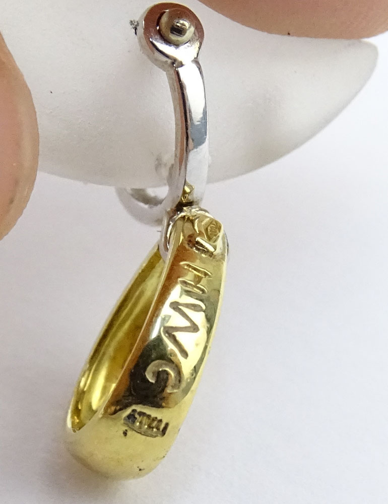 Vintage Rock Crystal Crescent Moon and 18 Karat Yellow Gold Pendant with Small Diamond Accent