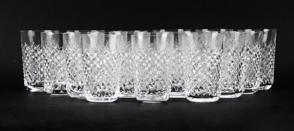 Set of Eighteen (18) Waterford Crystal "Alana" 10 oz Tumblers