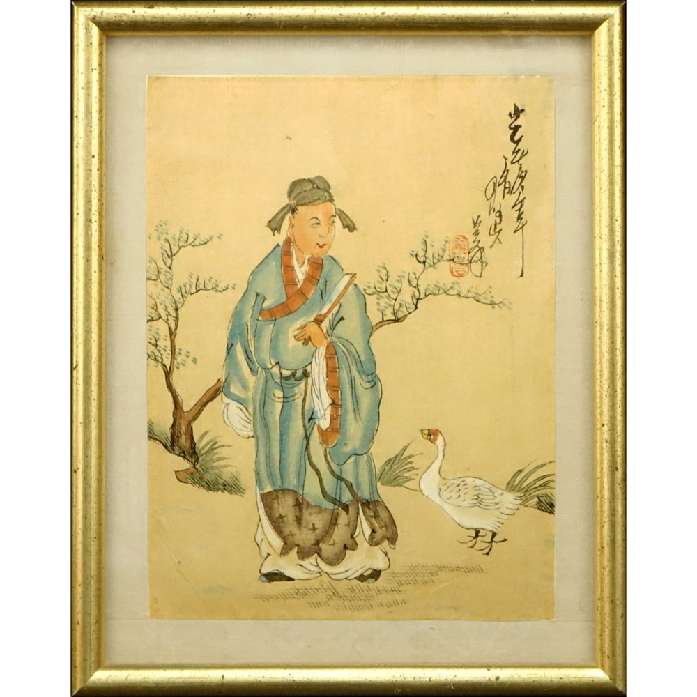 Par Vintage Chinese Watercolors on Silk