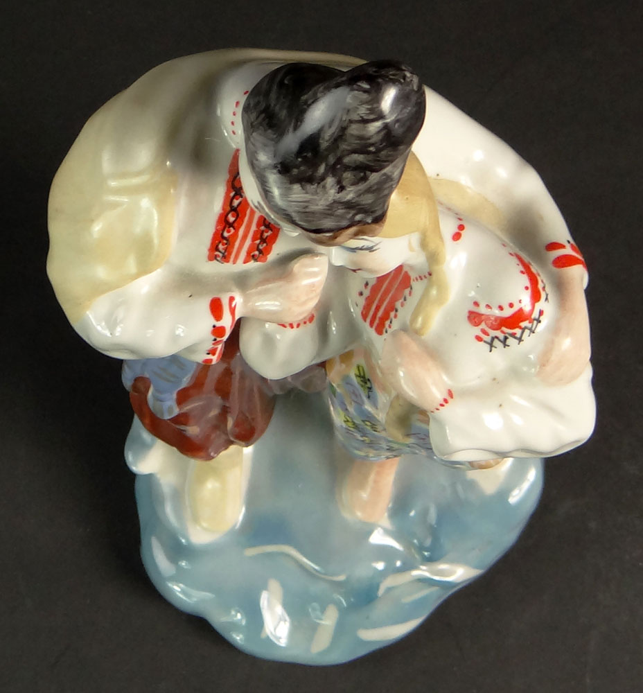 Signed Hungarian Porcelain Figure