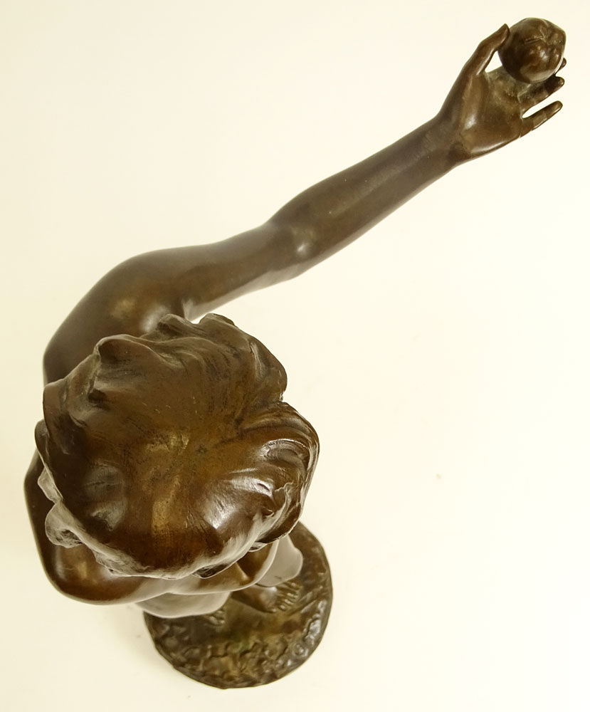 Alexandre Auguste Caron, French (1857-1932) Bronze Sculpture, Juggling with Apple.