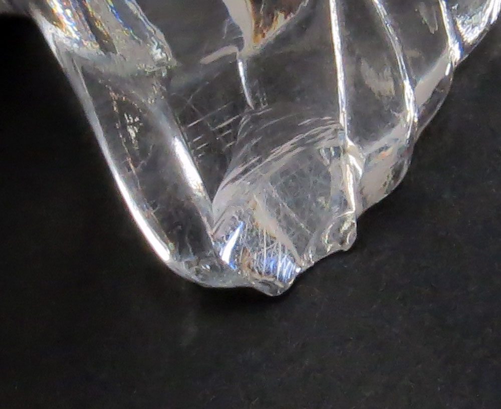 Pair of Baccarat Crystal Frog Paperweights.